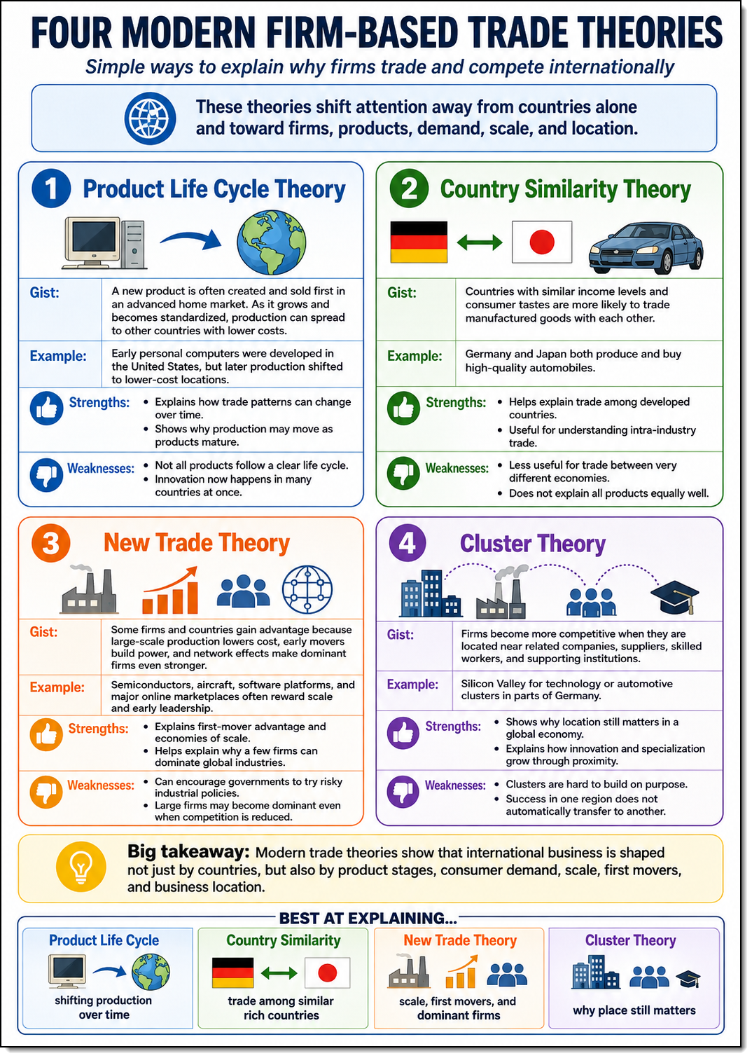 Firm-Based Trade Theories infographic