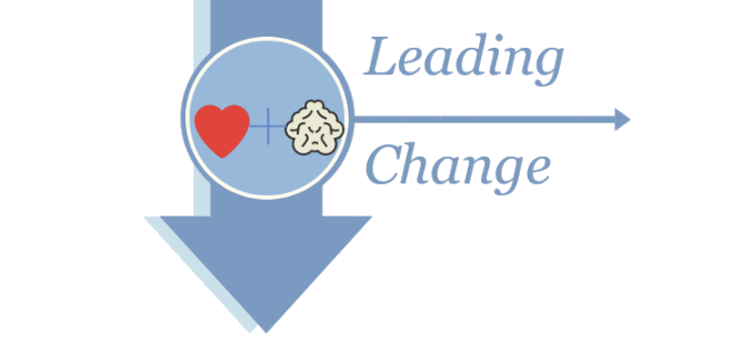 Leading Change concept image with heart-and-mind symbolism